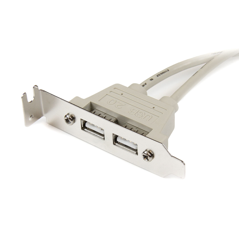 StarTech USBPLATELP 2 Port USB A Female Low Profile Slot Plate Adapter